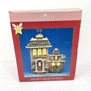 Angel Heights Kurt Adler Noah's Ark & Boat Works Lamp Ship Lighted House